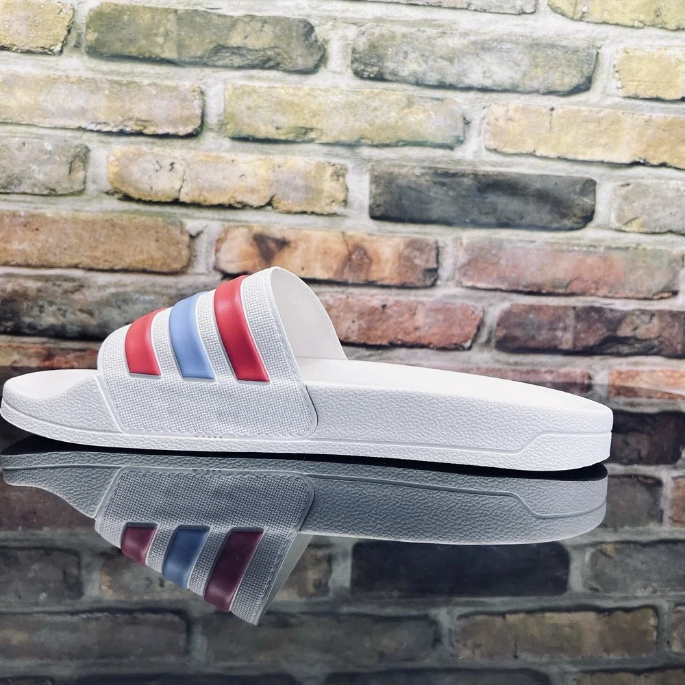 Unisex Size Mens 11 adidas Adilette Shower Slide Sandals Beige Cream Red Blue